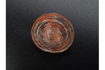 昭和初期　独楽　ガラス　懐かしさが溢れるミニチュアこま21点セット(花型、おもちゃ、玩具、サイコロ、硝子)(R-082895)