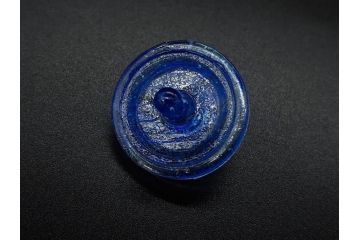 昭和初期　独楽　ガラス　懐かしさが溢れるミニチュアこま21点セット(花型、おもちゃ、玩具、サイコロ、硝子)(R-082895)