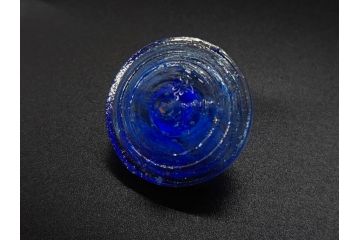 昭和初期　独楽　ガラス　懐かしさが溢れるミニチュアこま21点セット(花型、おもちゃ、玩具、サイコロ、硝子)(R-082895)