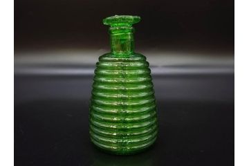 当時物　醤油差し　プレスガラス　時代を重ねた趣あるガラス瓶5点セット(オリンピック、五輪、醤油瓶、しょうゆ差し、調味料入れ、ソース、硝子、和ガラス)(R-082896)