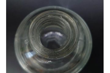 当時物　醤油差し　プレスガラス　時代を重ねた趣あるガラス瓶5点セット(オリンピック、五輪、醤油瓶、しょうゆ差し、調味料入れ、ソース、硝子、和ガラス)(R-082896)