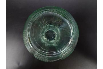 当時物　醤油差し　プレスガラス　時代を重ねた趣あるガラス瓶5点セット(オリンピック、五輪、醤油瓶、しょうゆ差し、調味料入れ、ソース、硝子、和ガラス)(R-082896)