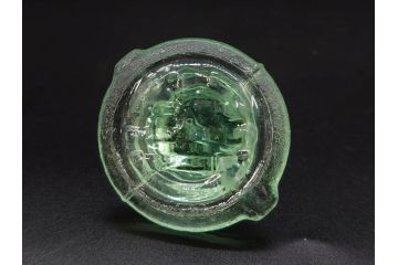 当時物　醤油差し　プレスガラス　時代を重ねた趣あるガラス瓶5点セット(オリンピック、五輪、醤油瓶、しょうゆ差し、調味料入れ、ソース、硝子、和ガラス)(R-082896)