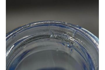昭和初期　プレスガラス　上品なデザインが魅力のガラス瓶5点セット(バーマカレー、醤油瓶、調味料入れ、硝子)(R-082897)