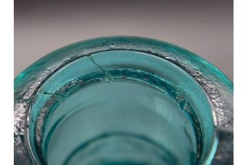 昭和初期　プレスガラス　上品なデザインが魅力のガラス瓶5点セット(バーマカレー、醤油瓶、調味料入れ、硝子)(R-082897)