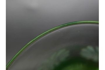 大正〜昭和初期　ウランガラス　美しい色合いが魅力のコップ4客セット(グラス、花模様、硝子、和ガラス)(R-082898)