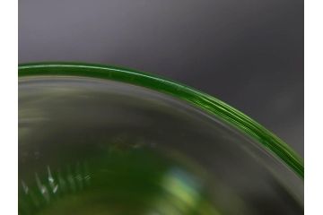 大正〜昭和初期　ウランガラス　美しい色合いが魅力のコップ4客セット(グラス、花模様、硝子、和ガラス)(R-082898)