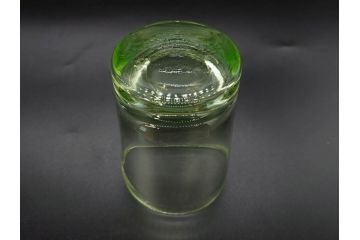 大正〜昭和初期　ウランガラス　美しい色合いが魅力のコップ4客セット(グラス、花模様、硝子、和ガラス)(R-082898)