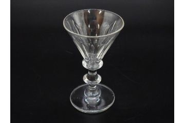 大正〜昭和初期　ガラス　切子　上品な佇まいのグラス10客セット(花、リキュール、ショット、酒器、酒杯、硝子、和ガラス)(R-082899)