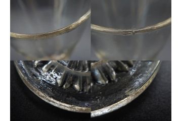 大正〜昭和初期　ガラス　切子　上品な佇まいのグラス10客セット(花、リキュール、ショット、酒器、酒杯、硝子、和ガラス)(R-082899)