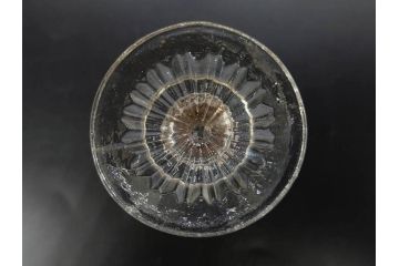 大正〜昭和初期　ガラス　切子　上品な佇まいのグラス10客セット(花、リキュール、ショット、酒器、酒杯、硝子、和ガラス)(R-082899)