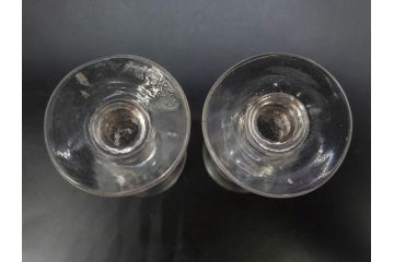 大正〜昭和初期　ガラス　切子　上品な佇まいのグラス10客セット(花、リキュール、ショット、酒器、酒杯、硝子、和ガラス)(R-082899)