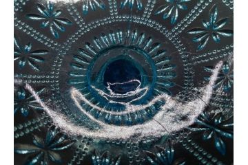 大正〜昭和初期　プレスガラス　和ガラス　気品ある空間に演出するコンポート3点セット(フルーツボウル、果物入れ、デザートディッシュ、タッツア、硝子)(R-082900)