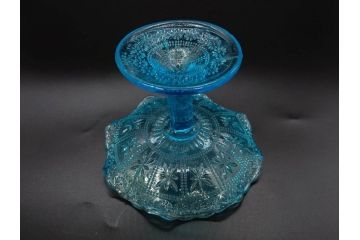 大正〜昭和初期　プレスガラス　和ガラス　気品ある空間に演出するコンポート3点セット(フルーツボウル、果物入れ、デザートディッシュ、タッツア、硝子)(R-082900)