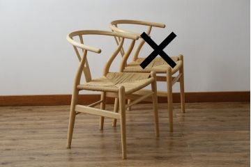 中古　北欧家具　老舗家具メーカー CARL HANSEN & SON(カール・ハンセン&サン)　ハンス J. ウェグナー(HANS J. WEGNER)デザイン　CH24　特徴的なラインを描く美しいフォルムのYチェア(ワイチェア、ダイニングチェア、アームチェア、イス、椅子)(R-082901)