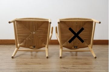 中古　北欧家具　老舗家具メーカー CARL HANSEN & SON(カール・ハンセン&サン)　ハンス J. ウェグナー(HANS J. WEGNER)デザイン　CH24　特徴的なラインを描く美しいフォルムのYチェア(ワイチェア、ダイニングチェア、アームチェア、イス、椅子)(R-082901)