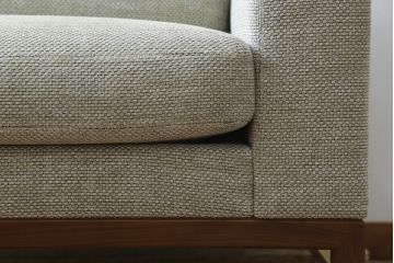 中古　美品　旭川家具　CONDE HOUSE(カンディハウス)　川上元美デザイン　クォード　ウォールナット　落ち着いた雰囲気が素敵な1Pソファ(椅子、イス、アームチェア、一人掛け、1人掛けソファ)(現行定価約66万円)(R-082905)
