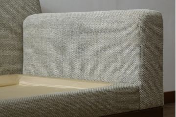中古　美品　旭川家具　CONDE HOUSE(カンディハウス)　川上元美デザイン　クォード　ウォールナット　落ち着いた雰囲気が素敵な1Pソファ(椅子、イス、アームチェア、一人掛け、1人掛けソファ)(現行定価約66万円)(R-082905)