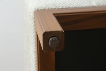 中古　美品　旭川家具　CONDE HOUSE(カンディハウス)　川上元美デザイン　クォード　ウォールナット　落ち着いた雰囲気が素敵な1Pソファ(椅子、イス、アームチェア、一人掛け、1人掛けソファ)(現行定価約66万円)(R-082905)