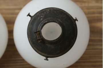 和製アンティーク　大正〜昭和初期　レトロな雰囲気が漂う照明カバー2点セット(電球カバー、ペンダントライトカバー、天井照明カバー、吊り下げ照明カバー、ガラス、硝子)(R-082912)