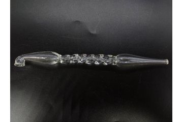 戦前　当時物　ガラス製　捻りキセル　簪　マドラー?　レトロな佇まいのキセル・ペン・かんざしなどまとめて9点セット(花、煙管、筆記具、複写ペン、硝子棒、髪飾り、和装小物、アクセサリー)(R-082917)