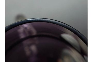 大正〜昭和初期　切子　色被せ　紫　ガラス　深みのある色合いが美しく輝くミニカップ&ソーサー6客セット(デミタス、エスプレッソ、C&S、碗皿、硝子、和ガラス、ケース付)(R-082918)