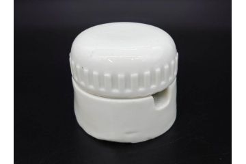 当時物　白磁　菊型　レトロな空間を演出する碍子17点セット(ローゼット、電笠、電灯、照明器具、電材)(R-082919)