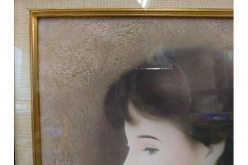 真作　中原脩　「少女」　F6(6号)　絵画(油彩、油絵、人物画、サイン入り、額装、外箱付)(R-082920)