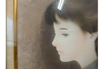 真作　中原脩　「少女」　F6(6号)　絵画(油彩、油絵、人物画、サイン入り、額装、外箱付)(R-082920)