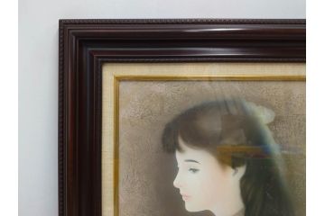 真作　中原脩　「少女」　F6(6号)　絵画(油彩、油絵、人物画、サイン入り、額装、外箱付)(R-082920)