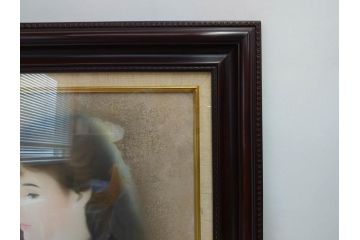 真作　中原脩　「少女」　F6(6号)　絵画(油彩、油絵、人物画、サイン入り、額装、外箱付)(R-082920)