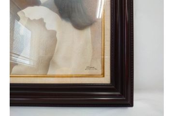真作　中原脩　「少女」　F6(6号)　絵画(油彩、油絵、人物画、サイン入り、額装、外箱付)(R-082920)