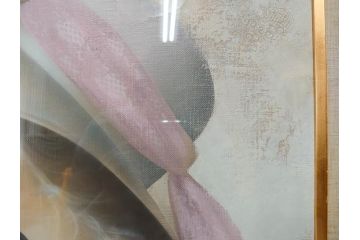 真作　中原脩　「帽子の女」　F8(8号)　絵画(油彩、油絵、人物画、美人画、サイン入り、額装、外箱付)(R-082921)