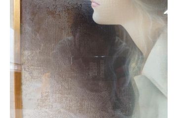 真作　中原脩　「帽子の女」　F8(8号)　絵画(油彩、油絵、人物画、美人画、サイン入り、額装、外箱付)(R-082921)