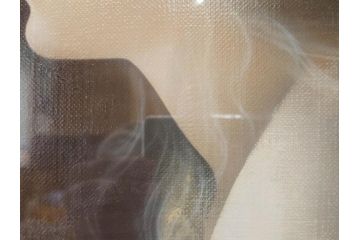 真作　中原脩　「帽子の女」　F8(8号)　絵画(油彩、油絵、人物画、美人画、サイン入り、額装、外箱付)(R-082921)