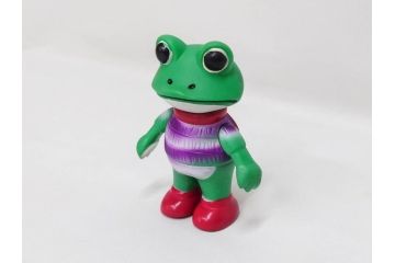ベルマークのツクダヤ　木馬座　クリクリとした目が可愛らしいケロヨン(ソフビ、カエル、蛙、人形、玩具、置物)(R-082927)