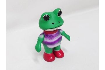 ベルマークのツクダヤ　木馬座　クリクリとした目が可愛らしいケロヨン(ソフビ、カエル、蛙、人形、玩具、置物)(R-082927)