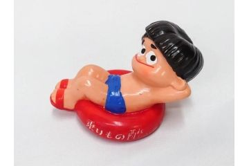 エーザイ　トラベルミン坊や　浮き輪　レトロな雰囲気の貯金箱(人形、コインバンク、ソフビ、置物)(R-082928)