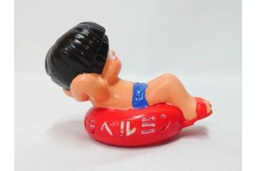 エーザイ　トラベルミン坊や　浮き輪　レトロな雰囲気の貯金箱(人形、コインバンク、ソフビ、置物)(R-082928)