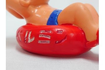 エーザイ　トラベルミン坊や　浮き輪　レトロな雰囲気の貯金箱(人形、コインバンク、ソフビ、置物)(R-082928)