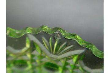 戦前　当時物　ウランガラス　プレスガラス　インクボトル　上品な雰囲気のガラス小物5点セット(ソルト、ペッパー、調味料入れ、インク壷、小物入れ、鉢、小皿、深皿、硝子、和ガラス)(R-082929)