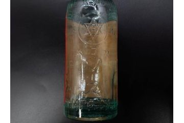 大正〜昭和初期　レトロ　エンボス　時を重ねた味わ深いガラス瓶6点セット(ソースボトル、白玉、三ツ矢、カゴメ、フマキラー、和ガラス、硝子、ビン、ボトル、花瓶、花入、花生、花器、一輪挿し)(R-082931)