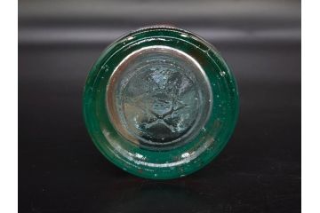 大正〜昭和初期　レトロ　エンボス　時を重ねた味わ深いガラス瓶6点セット(ソースボトル、白玉、三ツ矢、カゴメ、フマキラー、和ガラス、硝子、ビン、ボトル、花瓶、花入、花生、花器、一輪挿し)(R-082931)