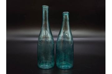 大正〜昭和初期　レトロ　エンボス　時を重ねた味わ深いガラス瓶6点セット(ソースボトル、白玉、三ツ矢、カゴメ、フマキラー、和ガラス、硝子、ビン、ボトル、花瓶、花入、花生、花器、一輪挿し)(R-082931)