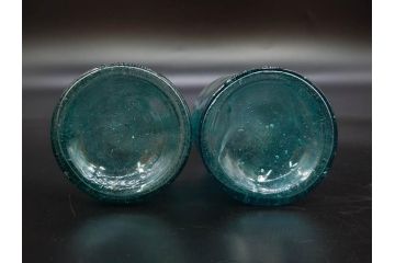 大正〜昭和初期　レトロ　エンボス　時を重ねた味わ深いガラス瓶6点セット(ソースボトル、白玉、三ツ矢、カゴメ、フマキラー、和ガラス、硝子、ビン、ボトル、花瓶、花入、花生、花器、一輪挿し)(R-082931)