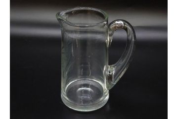 戦前　当時物　アサヒ生ビール　レトロなデザインがおしゃれなグラス4客&ピッチャーセット(ジョッキ、コップ、水差し、ジャグ、ウォーターポット、硝子、ガラス)(R-082933)