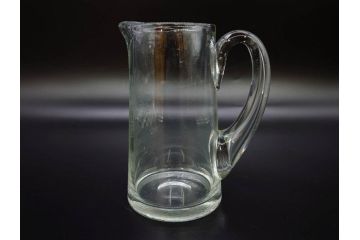 戦前　当時物　アサヒ生ビール　レトロなデザインがおしゃれなグラス4客&ピッチャーセット(ジョッキ、コップ、水差し、ジャグ、ウォーターポット、硝子、ガラス)(R-082933)