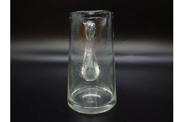 戦前　当時物　アサヒ生ビール　レトロなデザインがおしゃれなグラス4客&ピッチャーセット(ジョッキ、コップ、水差し、ジャグ、ウォーターポット、硝子、ガラス)(R-082933)