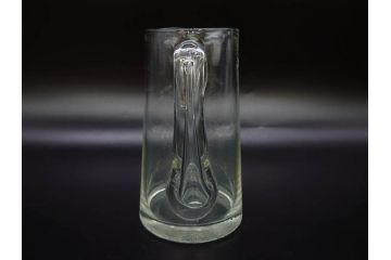 戦前　当時物　アサヒ生ビール　レトロなデザインがおしゃれなグラス4客&ピッチャーセット(ジョッキ、コップ、水差し、ジャグ、ウォーターポット、硝子、ガラス)(R-082933)
