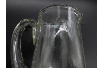 戦前　当時物　アサヒ生ビール　レトロなデザインがおしゃれなグラス4客&ピッチャーセット(ジョッキ、コップ、水差し、ジャグ、ウォーターポット、硝子、ガラス)(R-082933)